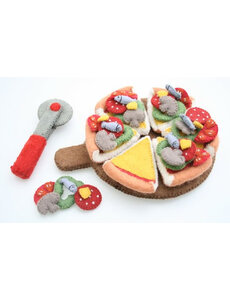 Papoose Toys Pizza and server/cutter all toppings