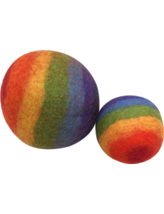 Papoose Toys Felt Balls Rainbow/2