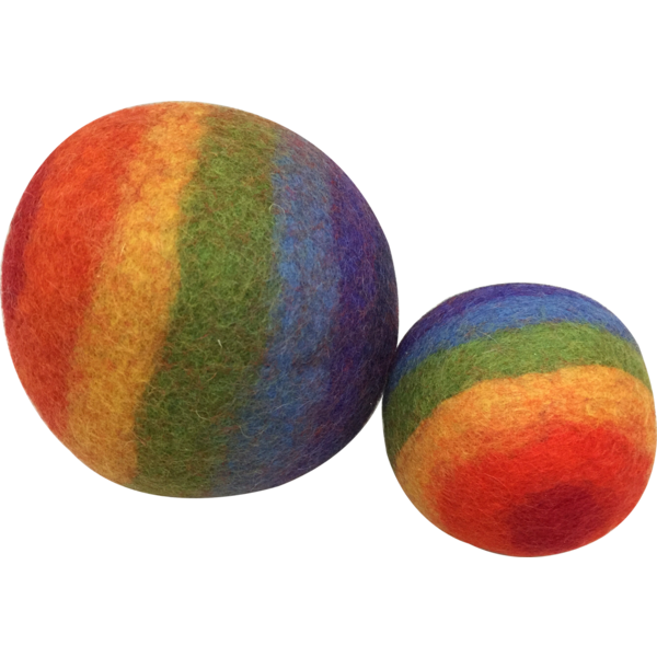 Papoose Toys Felt Balls Rainbow/2