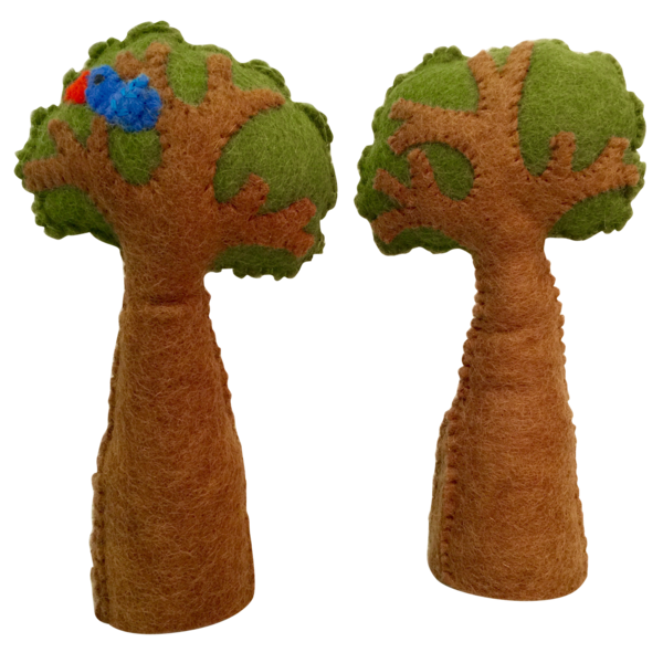 Papoose Toys Tree + Bird/2pc