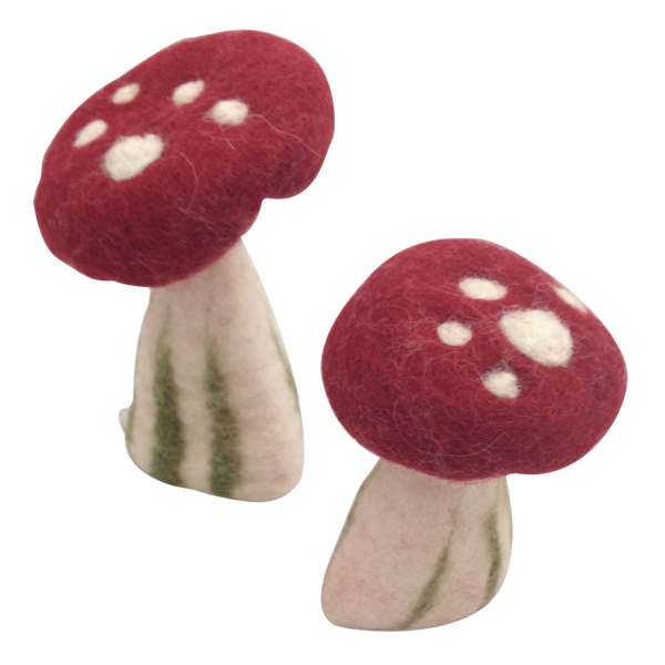 Papoose Toys Hollow Mushrooms Medium/6pc