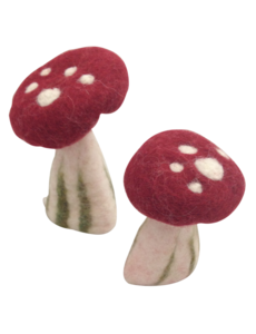 Papoose Toys Hollow Mushrooms Small/6pc