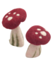 Papoose Toys Hollow Mushrooms Small/6pc