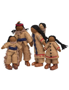 Papoose Toys Native American Family/5pc