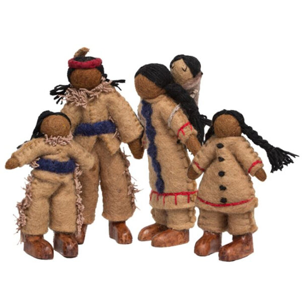 Papoose Toys Native American Family/5pc