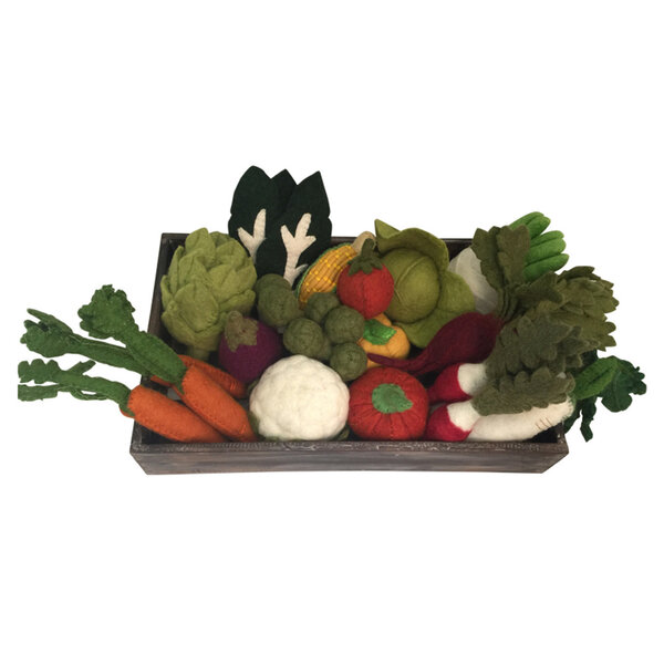 Papoose Toys Crated Vegetable Set