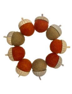 Papoose Toys Natural Acorns/9pc