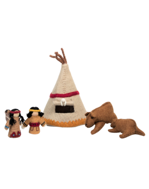 Papoose Toys Native American Village/5pc