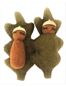 Papoose Toys Acorn Babies Natural/6pc