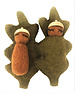 Papoose Toys Acorn Babies Natural/6pc