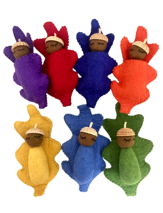 Papoose Toys Rainbow Acorn Babies/7pc