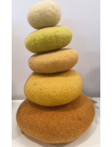 Papoose Toys Stacking Set/5pc Yellow