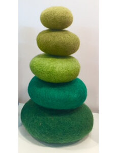 Papoose Toys Stacking Set/5pc Green