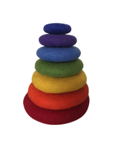 Papoose Toys Short Rainbow Stacking Set/7pc