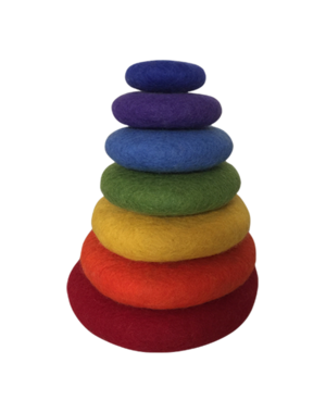 Papoose Toys Short Rainbow Stacking Set/7pc