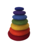 Papoose Toys Short Rainbow Stacking Set/7pc