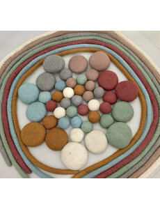Papoose Toys Earth Stack-Sort-Roll-Throw Set/63pc