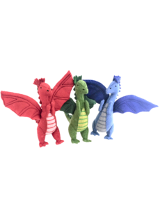 Papoose Toys Large Dragons/3pc