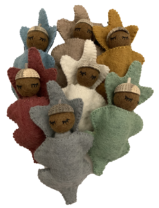 Papoose Toys Earth Acorn babies/7pc
