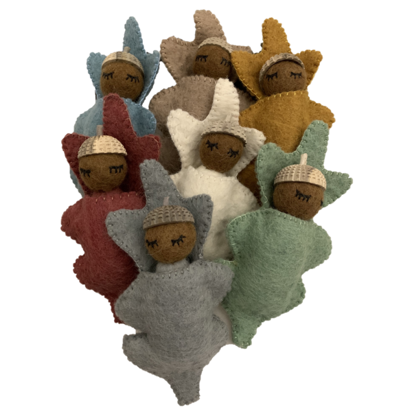 Papoose Toys Earth Acorn babies/7pc