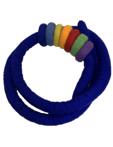 Papoose Toys Indigo Felt Rope and 7 Felt Doughnuts