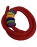 Papoose Toys Red Felt Rope and 7 Felt Doughnuts