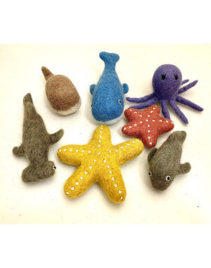 Papoose Toys Sea Animal set 7 pc