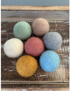 Papoose Toys Earth Felt Balls 3.5cm/7pc