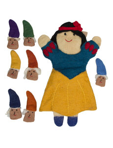 Papoose Toys Snow White, 7 dwarves