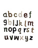 Papoose Toys Lowercase Alphabet Natural Stitched 7cm H