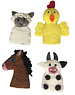 Papoose Toys Farm Animal Finger Puppets 4pc