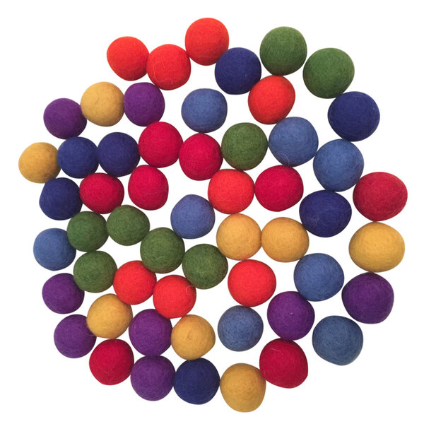 Papoose Toys Rainbow Balls/49pc 3.5cm