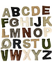 Papoose Toys Uppercase Alphabet Natural Stitched 7cm H