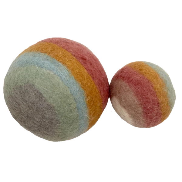 Papoose Toys Earth Rainbow Balls/2pc