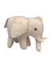 Papoose Toys White Elephant Blue Stitching