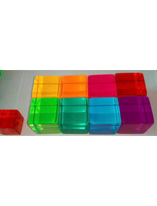 Papoose Toys Phatt Lucite Cubes/10pc