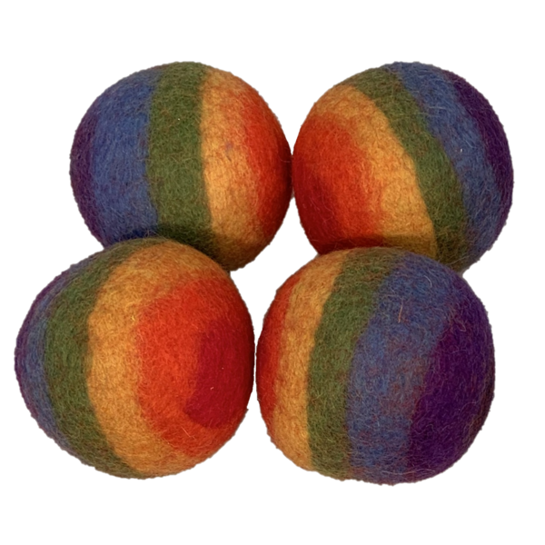Papoose Toys Rainbow Ball 7.5cm/ 4pieces