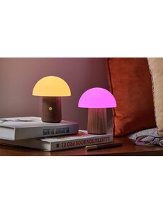 Gingko Alice paddenstoel Lamp-walnoot