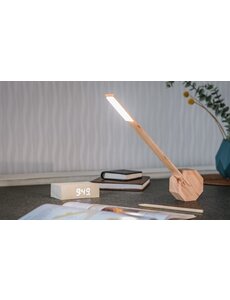 Gingko Octagon One draagbare Bureaulamp-esdoornhout