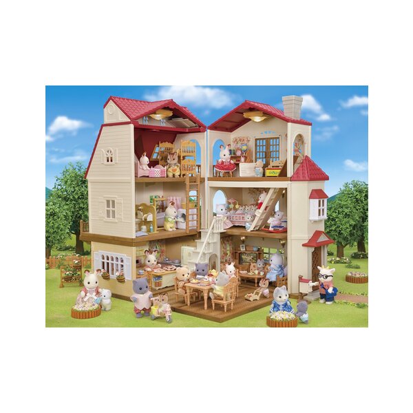 Sylvanian Families Het Poppenhuis met geheime speelkamer plus het Startershuis