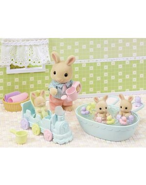 Sylvanian Families Drieling baby crème konijn badspeelset (5707)