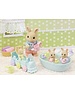 Sylvanian Families Drieling baby crème konijn badspeelset (5707)