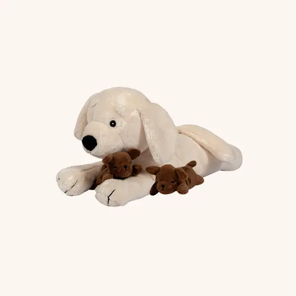 ByASTRUP Pluchen hond met Puppies