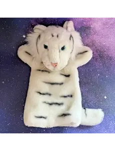 The Puppet Company Handpop witte tijger 38cm