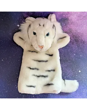 The Puppet Company Handpop witte tijger 38cm