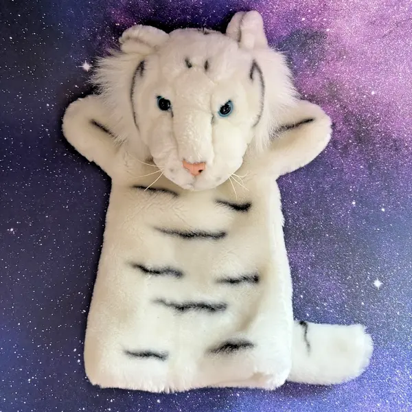 The Puppet Company Handpop witte tijger 38cm