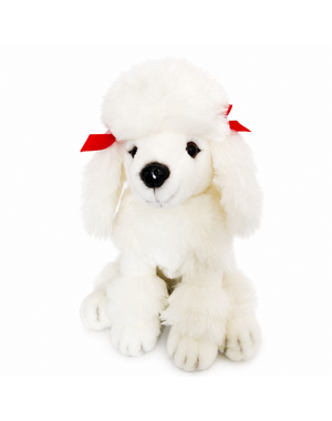 BIColini Zittende witte Poedel 30cm