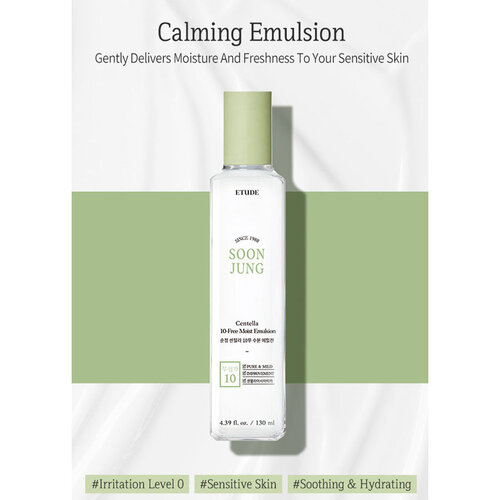 Etude House Soon Jung Centella 10-Free Moist Emulsion Etude House Soon Jung Centella 10-Free Moist Emulsion