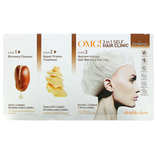 Double Dare OMG! 3in1 Self Hair Clinic For Damaged Hair Double Dare OMG! 3in1 Self Hair Clinic For Damaged Hair