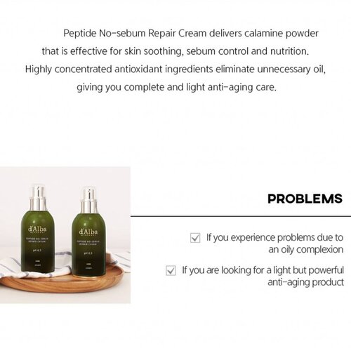d'Alba Peptide No-Sebum Repair Cream
